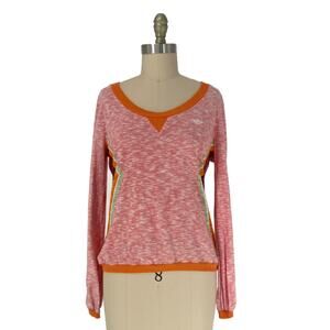 Vintage Y2K Adidas Colorblock Long Sleeve Tee Womens Medium Slub Knit Spacedye